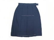【廃盤処分１点限り】6BOXスカート 明るい紺 （ウール50ポリ50%）