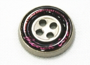 ピスボタン（エポキ金属/ロゴ：紫/バック：黒）