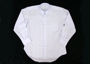 【青白ホワイト】レギュラーシャツ長袖・通常丈78cm波型・旧標準タイプ・4Lのみ
