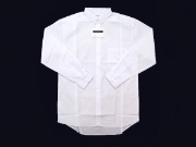 【青白ホワイト】細衿レギュラーシャツ長袖・サイドタック・通常丈78cm波型