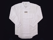 【青白ホワイト】開襟シャツ長袖・通常丈78cm波型・中学生向け