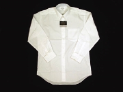 【ホワイト】男子スクールシャツ（丈78cm波型/長袖）Sのみ